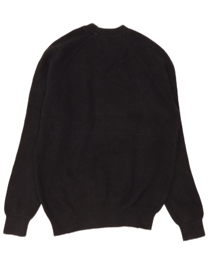 Zara Mens Crew Neck Jumper Sweater Small Black