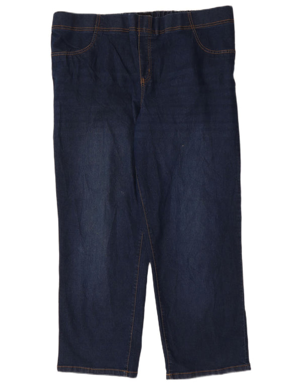 Marks & Spencer Womens Autograph Straight Jeans UK 22 3XL W44 L29 Navy Blue