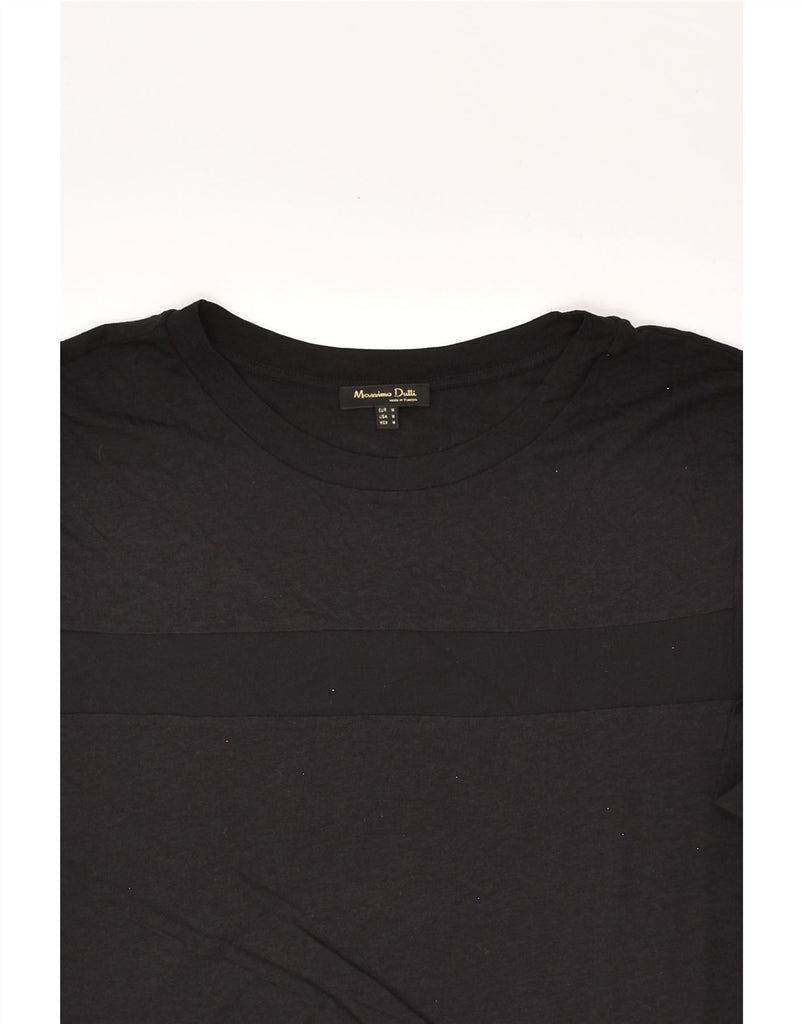 MASSIMO DUTTI Womens T-Shirt Top UK 14 Medium Black | Vintage Massimo Dutti | Thrift | Second-Hand Massimo Dutti | Used Clothing | Messina Hembry 