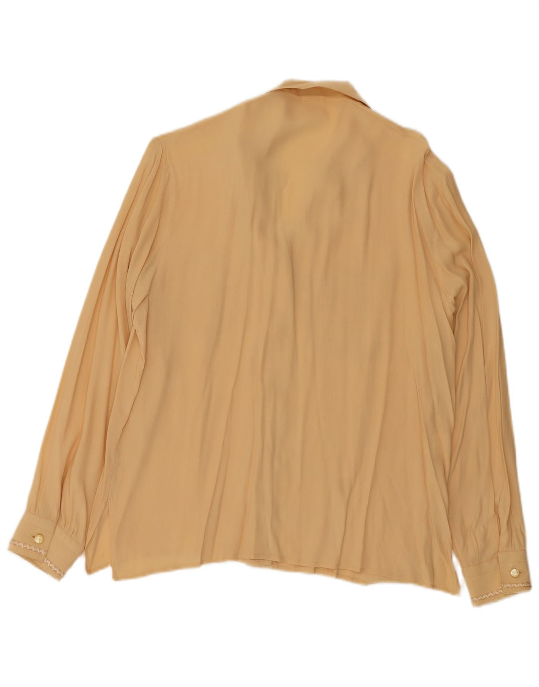 Vintage Womens Shirt Blouse IT 46 Large Beige Acetate