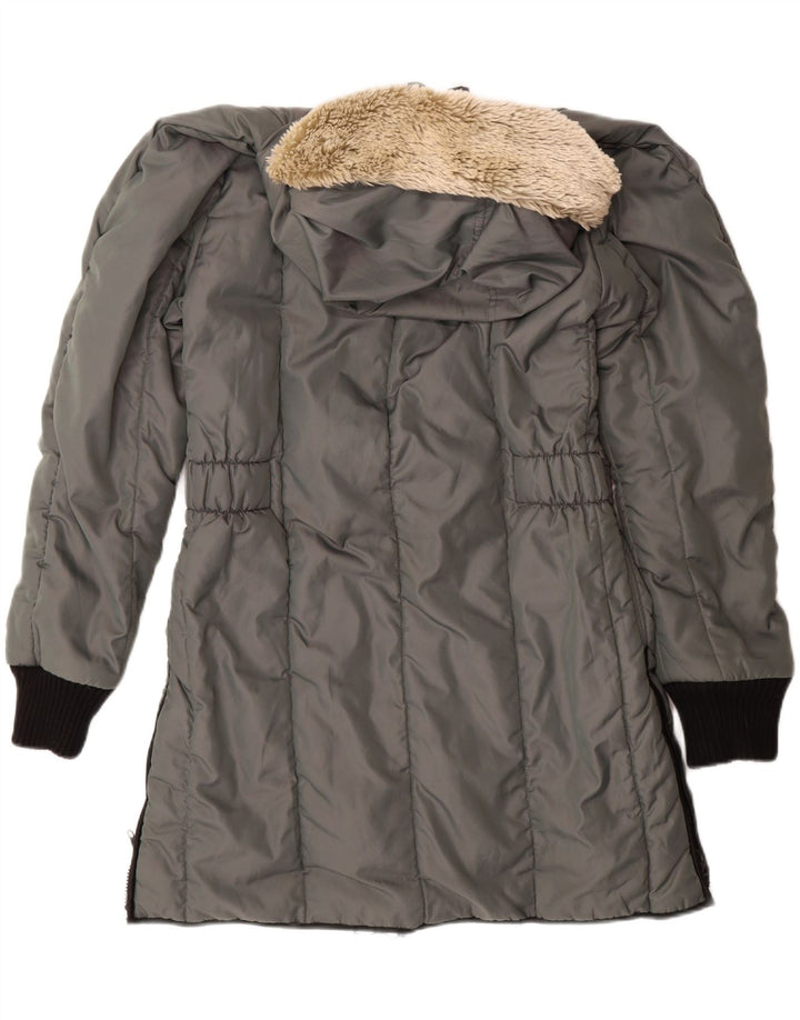 REFRIGIWEAR Womens Sixty spa Hooded Windbreaker Coat UK 16 Large Grey Vintage Refrigiwear and Second-Hand Refrigiwear from Messina Hembry 