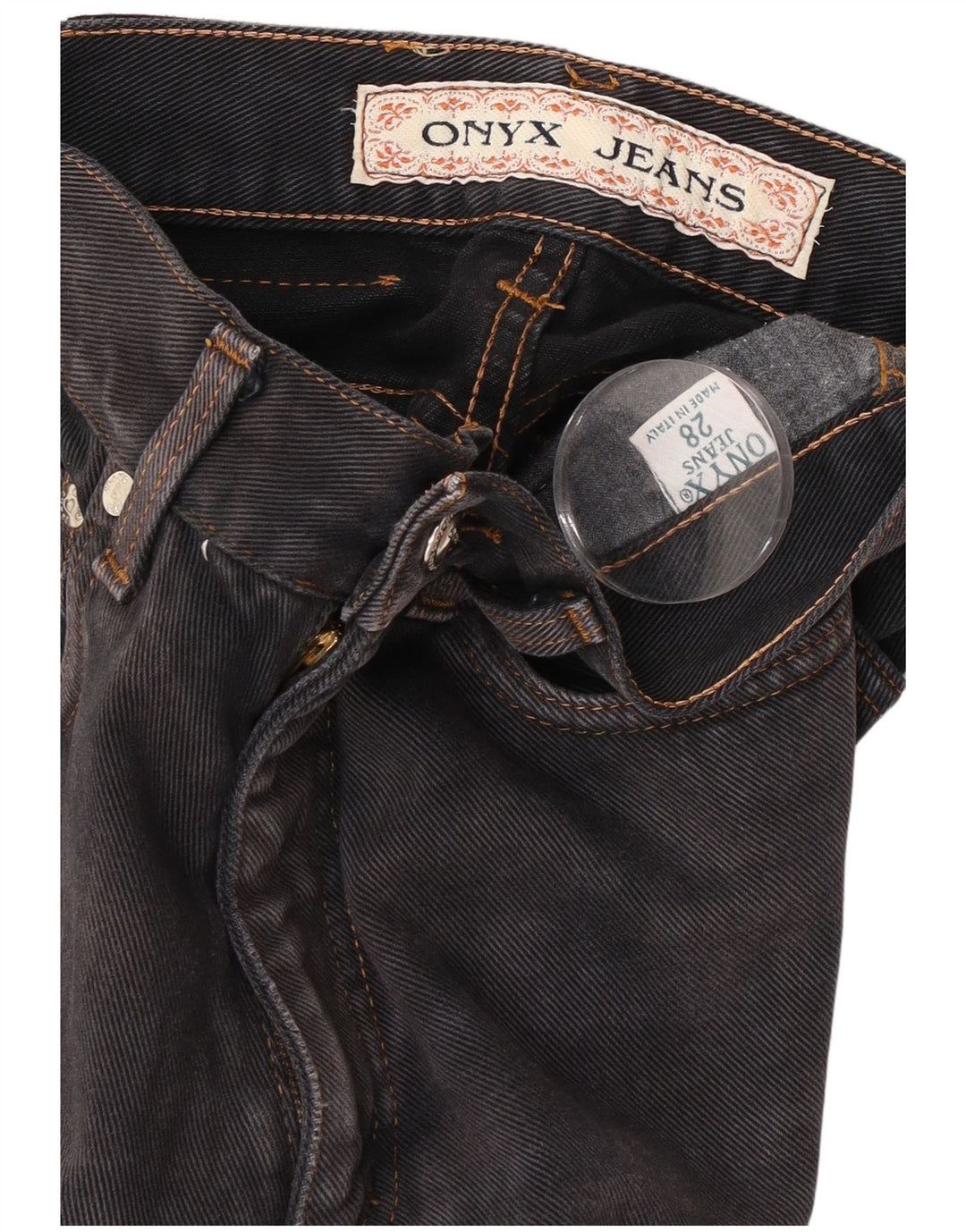 Onyx Womens Tapered Jeans W28 L31 Black Cotton