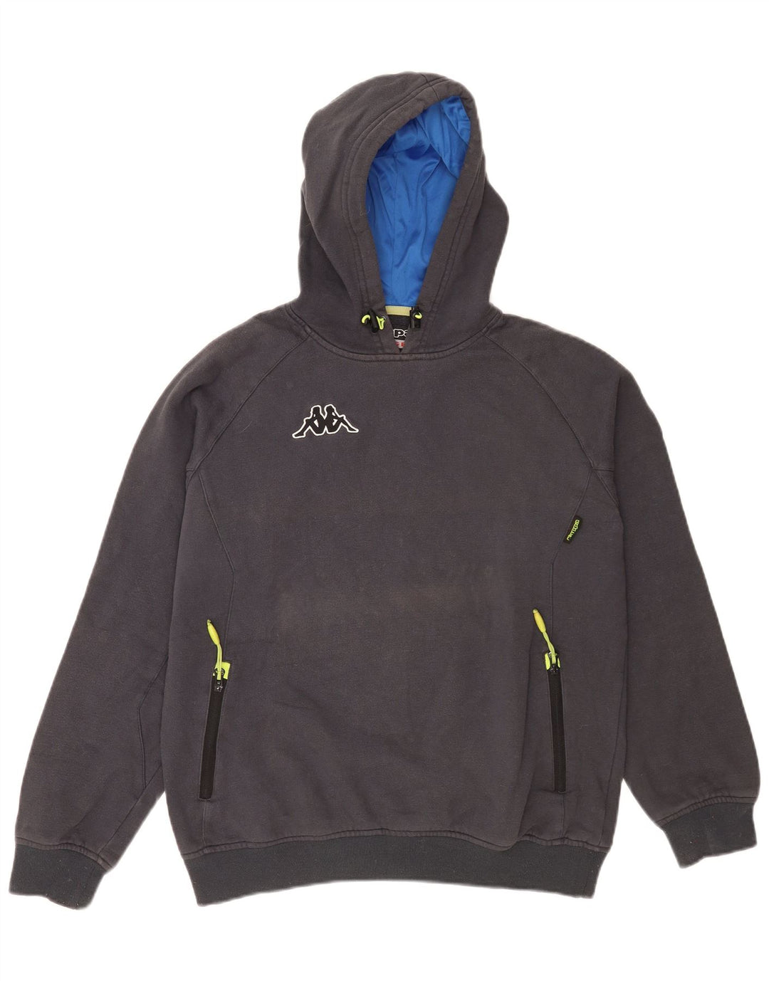 Kappa Mens Hoodie Jumper Large Navy Blue Cotton