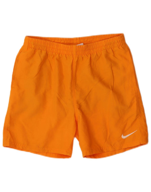 NIKE Boys Swimming Shorts 13-14 Years XL Orange Polyester