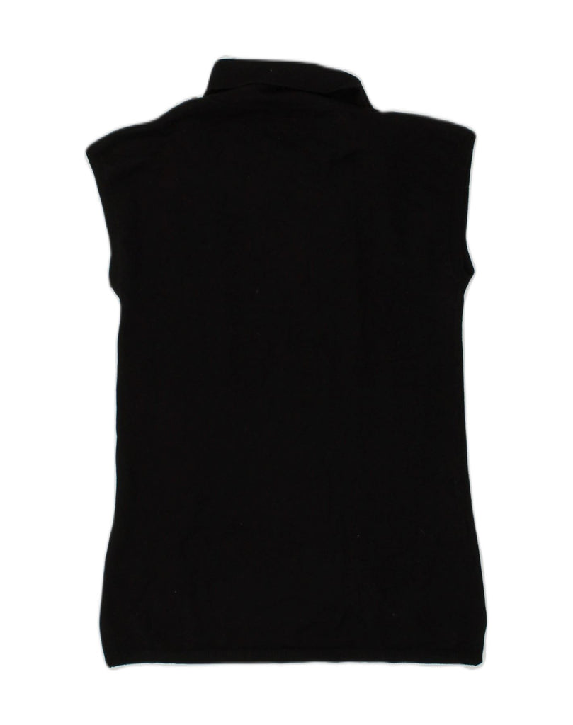 CAMAIEU Womens Roll Neck Vest Top UK 12 Medium Black Viscose | Vintage Camaieu | Thrift | Second-Hand Camaieu | Used Clothing | Messina Hembry 