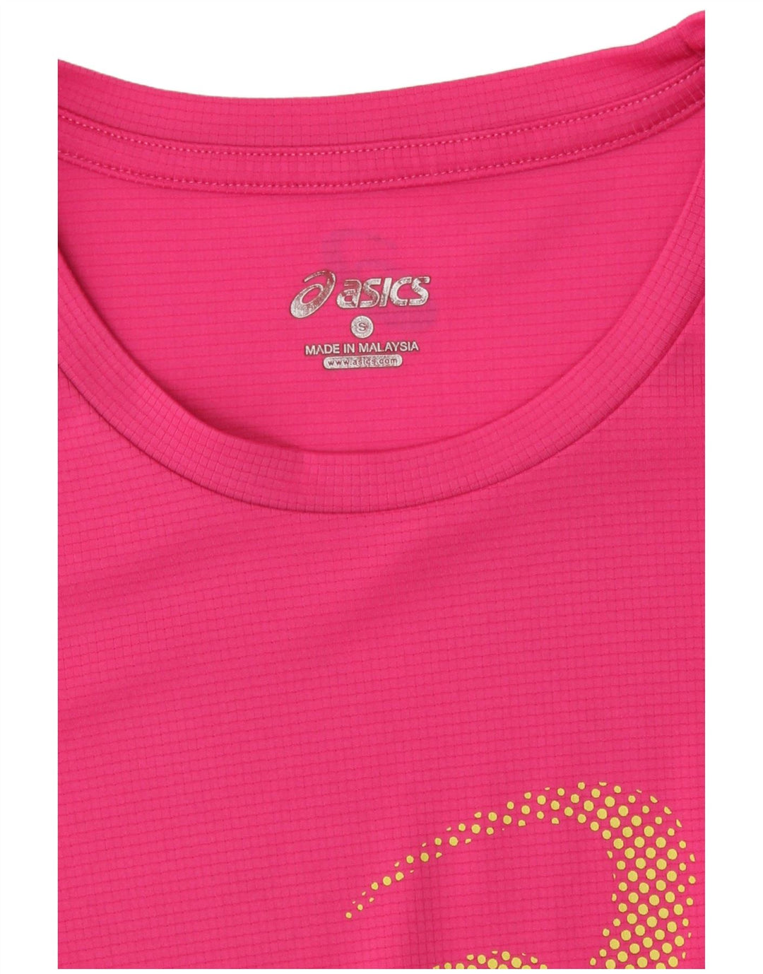 Asics Womens Graphic T-Shirt Top UK 10 Small Pink