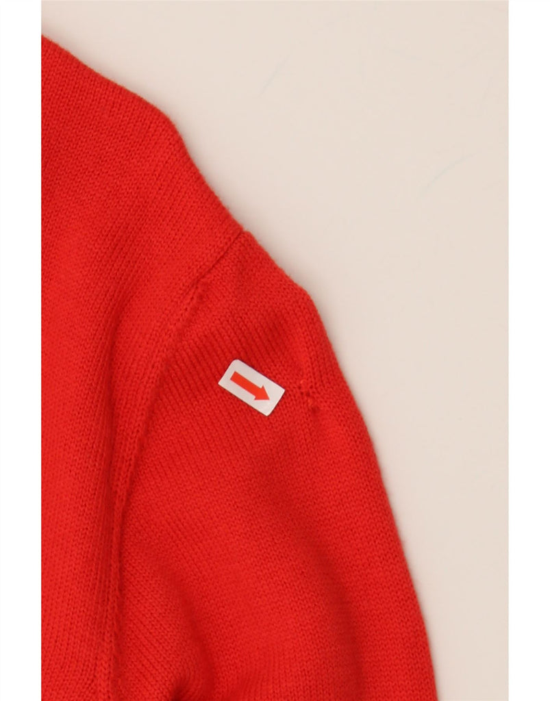 LUISA SPAGNOLI Womens Cardigan Sweater UK 14 Medium Red Wool Vintage Luisa Spagnoli and Second-Hand Luisa Spagnoli from Messina Hembry 