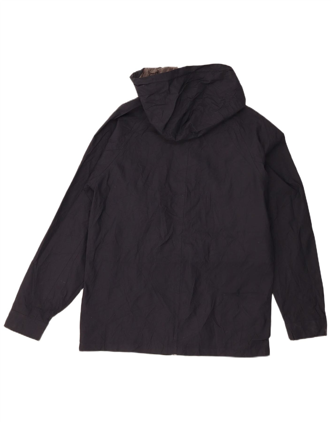 Jack & Jones Mens Hooded Rain Jacket UK 40 Large Navy Blue Nylon