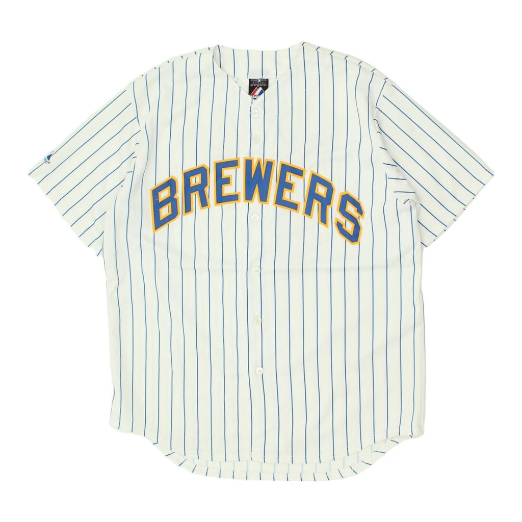 Milwaukee Brewers Ryan Braun Majestic Mens White Baseball Jersey | MLB Sports | Vintage Messina Hembry | Thrift | Second-Hand Messina Hembry | Used Clothing | Messina Hembry 