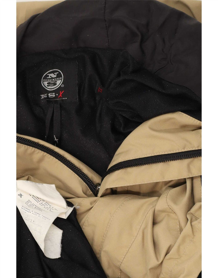 North Sails Mens Hooded Rain Jacket UK 42 XL Beige Polyamide