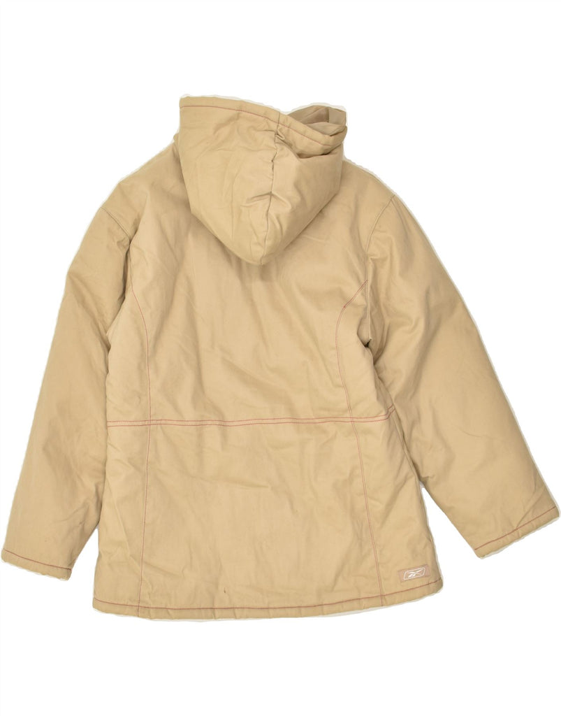 REEBOK Girls Hooded Windbreaker Jacket 11-12 Years Beige Cotton | Vintage Reebok | Thrift | Second-Hand Reebok | Used Clothing | Messina Hembry 