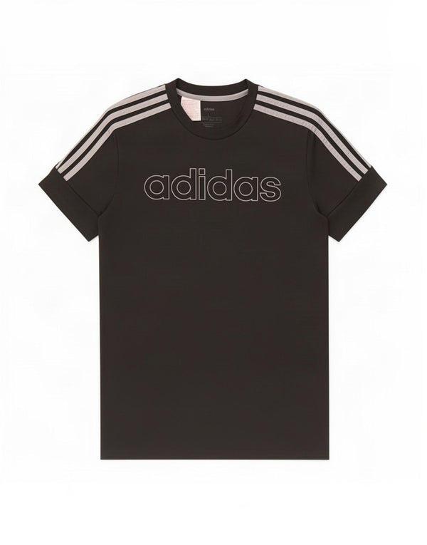 Adidas Boys Climalite Graphic T-Shirt Top 13-14 Years Large Black Polyester