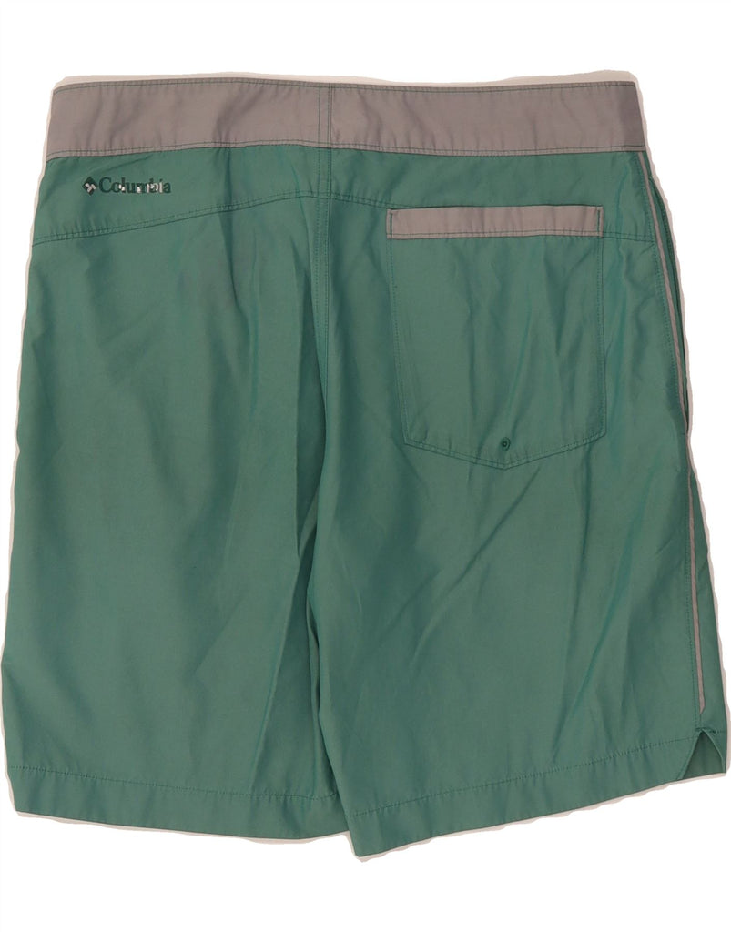 COLUMBIA Mens Omni-Shield Chino Shorts W32 Medium Green Colourblock Vintage Columbia and Second-Hand Columbia from Messina Hembry 