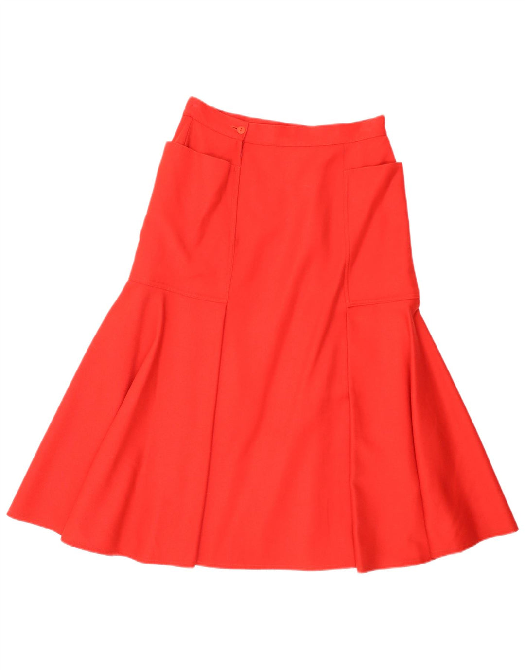 Vintage Womens A-Line Skirt IT 44 Medium W28 Red Virgin Wool