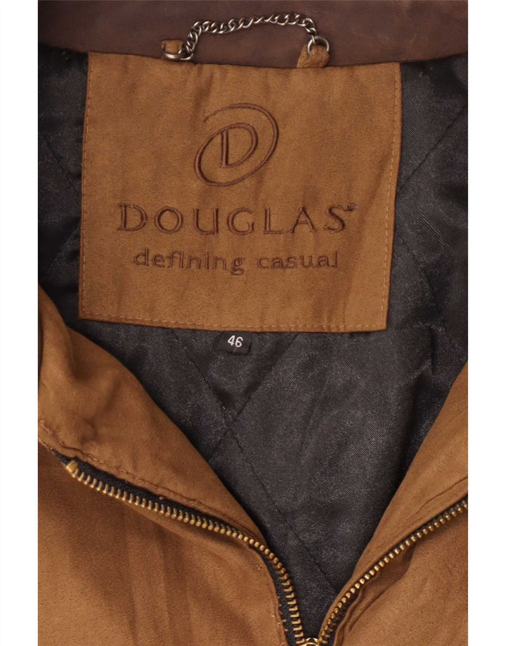 Douglas Mens Suede Jacket UK 46 3XL Beige Leather