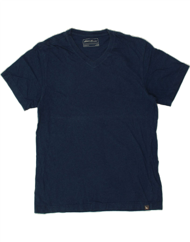 EDDIE BAUER Mens T-Shirt Top Medium Navy Blue Cotton Vintage Eddie Bauer and Second-Hand Eddie Bauer from Messina Hembry 