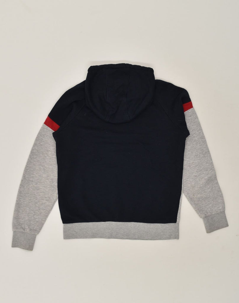 JACK & JONES Mens Core Graphic Hoodie Jumper Medium Navy Blue Colourblock | Vintage Jack & Jones | Thrift | Second-Hand Jack & Jones | Used Clothing | Messina Hembry 