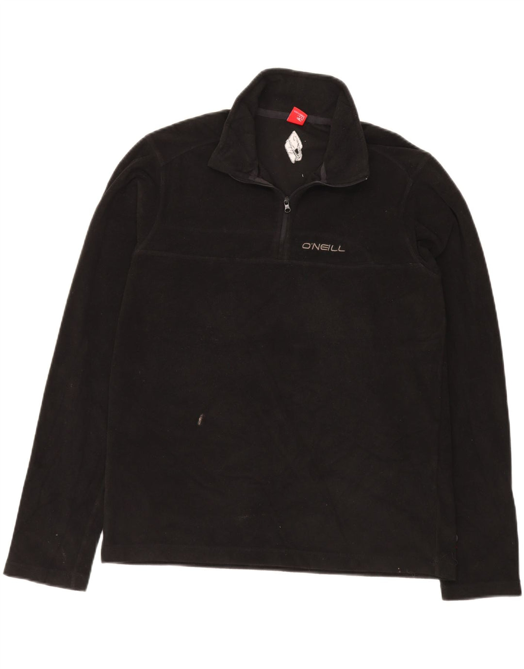 O'NEILL Womens Zip Neck Fleece Jumper UK 18 XL Black Polyester