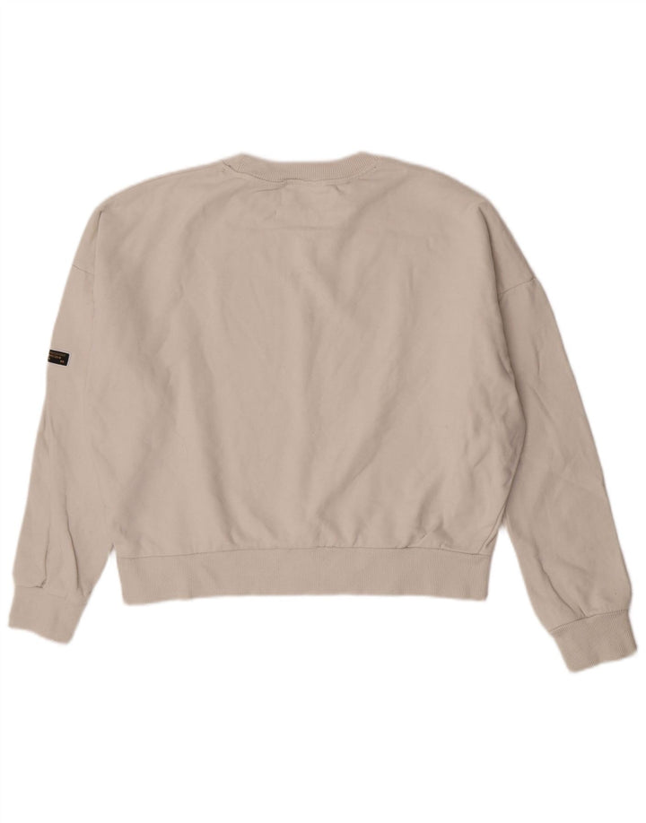 Superdry Womens Graphic Oversized Sweatshirt Jumper UK 16 Large White