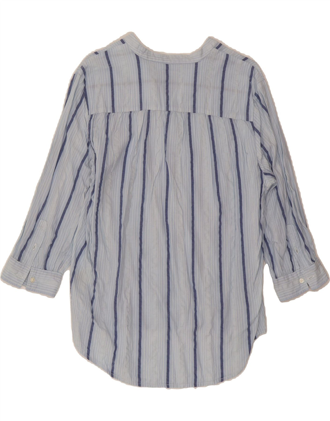 LEE Womens Relaxed Fit 3/4 Sleeve Blouse Top UK 14 Medium Blue Striped Vintage Lee and Second-Hand Lee from Messina Hembry 