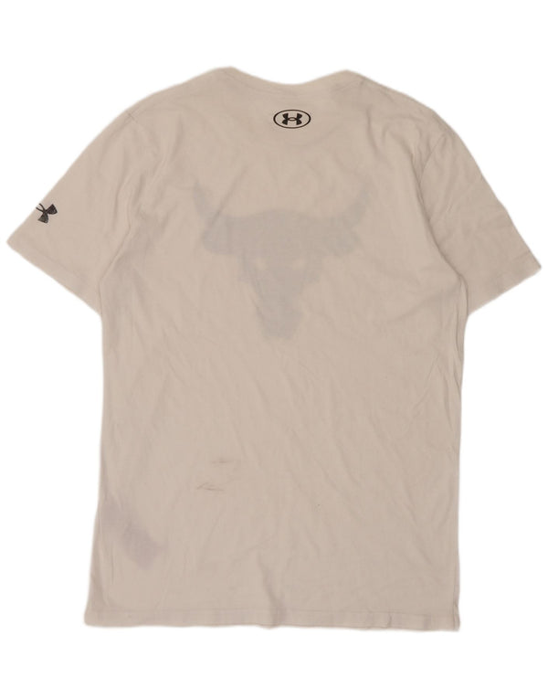 Under Armour Mens Project Rock Brahma Bull Graphic T-Shirt Top Medium White