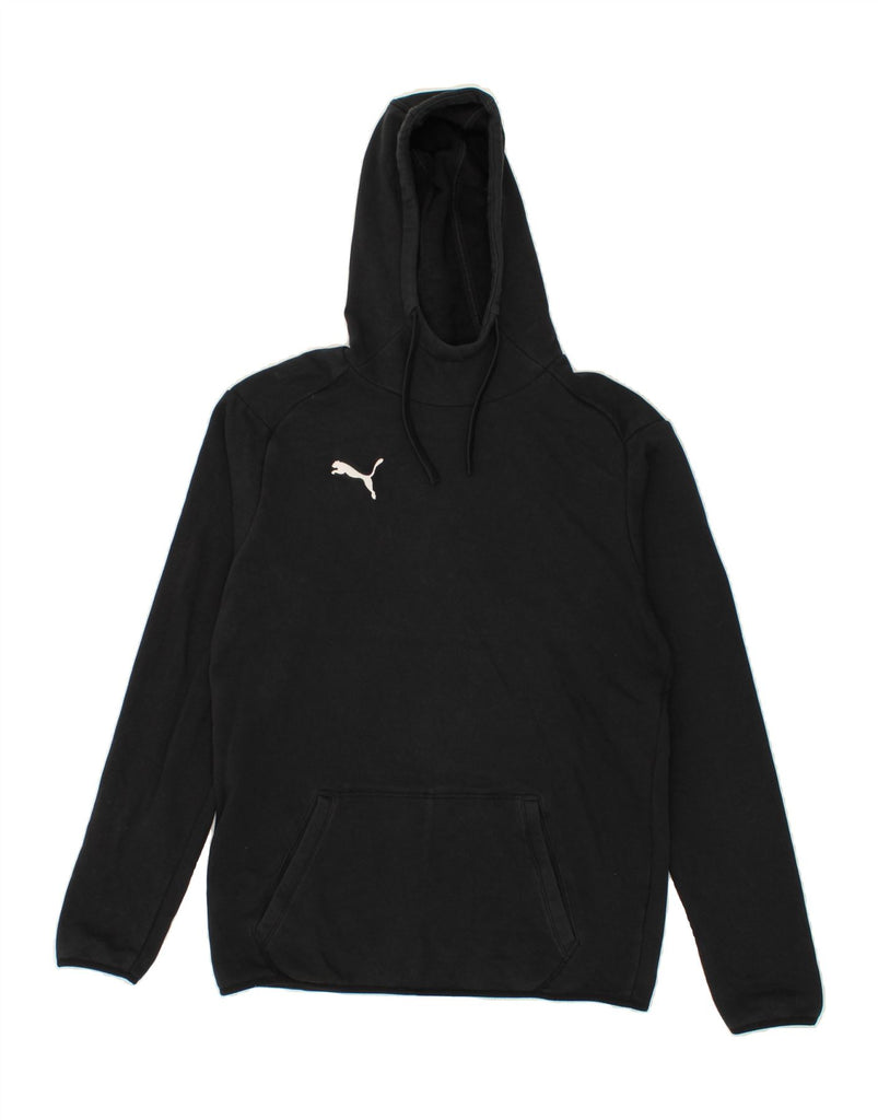 PUMA Mens Hoodie Jumper Medium Black Cotton | Vintage Puma | Thrift | Second-Hand Puma | Used Clothing | Messina Hembry 