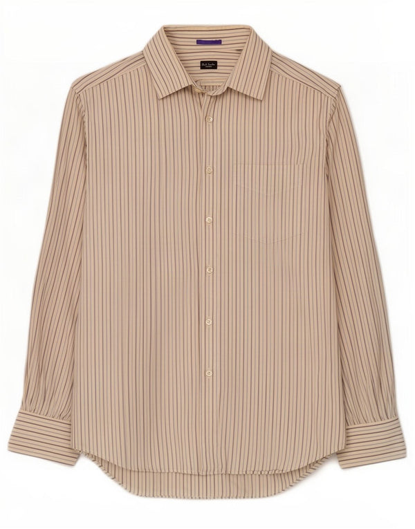 Paul Smith Mens Shirt Size 16 1/2 Large White Striped