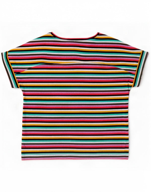 Marks & Spencer Womens T-Shirt Top UK 16 Large Multicoloured Striped