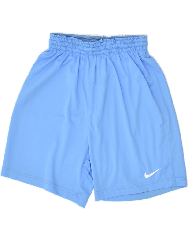 NIKE Mens Graphic Sport Shorts Small Blue Polyester | Vintage Nike | Thrift | Second-Hand Nike | Used Clothing | Messina Hembry 