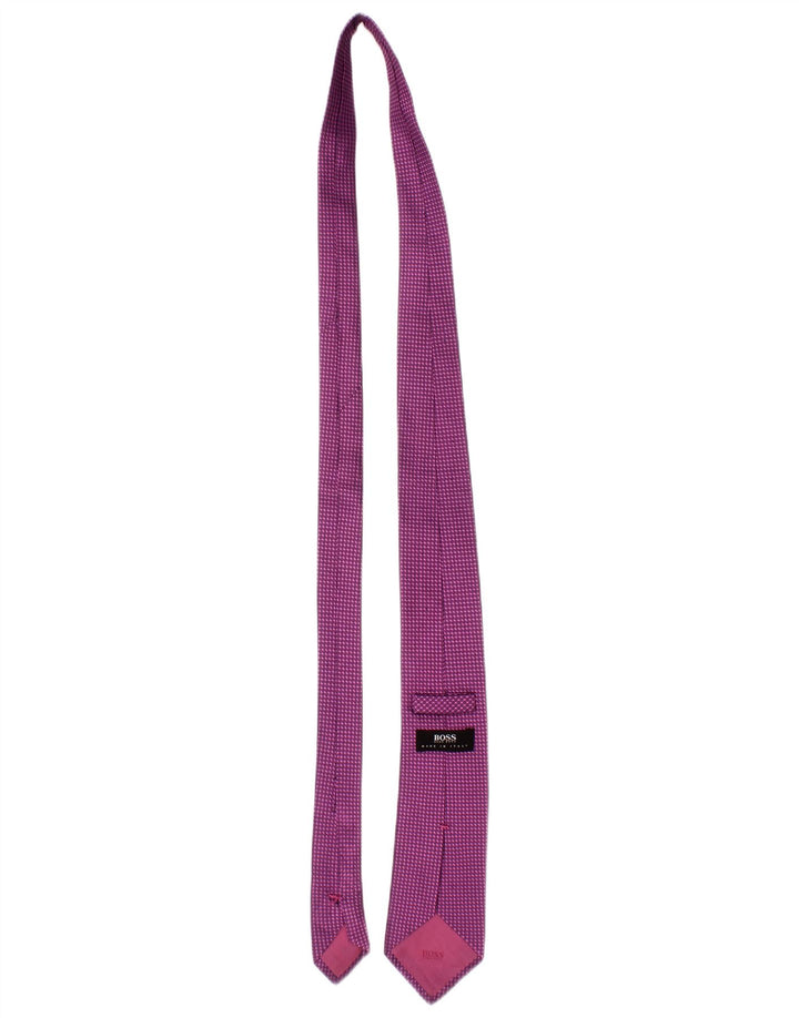 Hugo Boss Mens Tie One Size Purple Spotted Classic