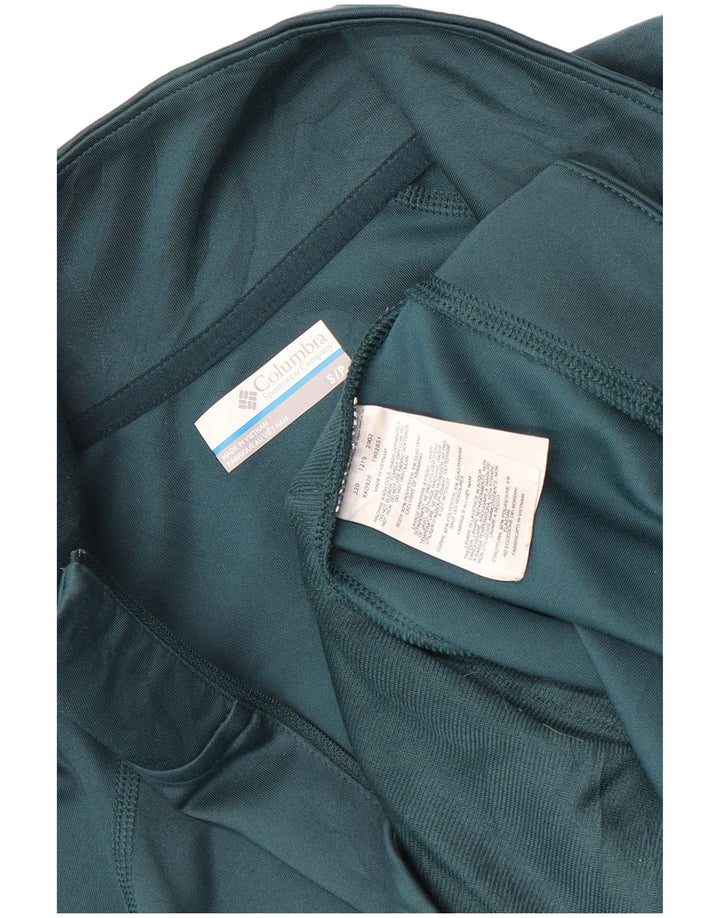 Columbia Mens Zip Neck Pullover Tracksuit Top UK 10 Small Green Polyester