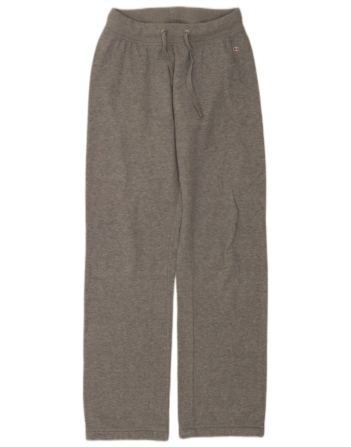 Champion Womens Tracksuit Trousers UK 12 Medium  Grey Cotton