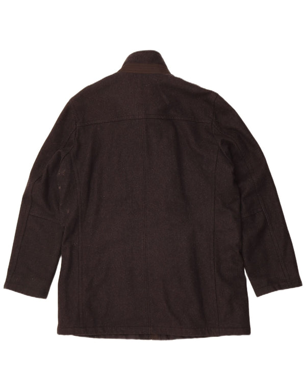 Pierre Cardin Mens Pea Coat EU 52 XL Grey Wool