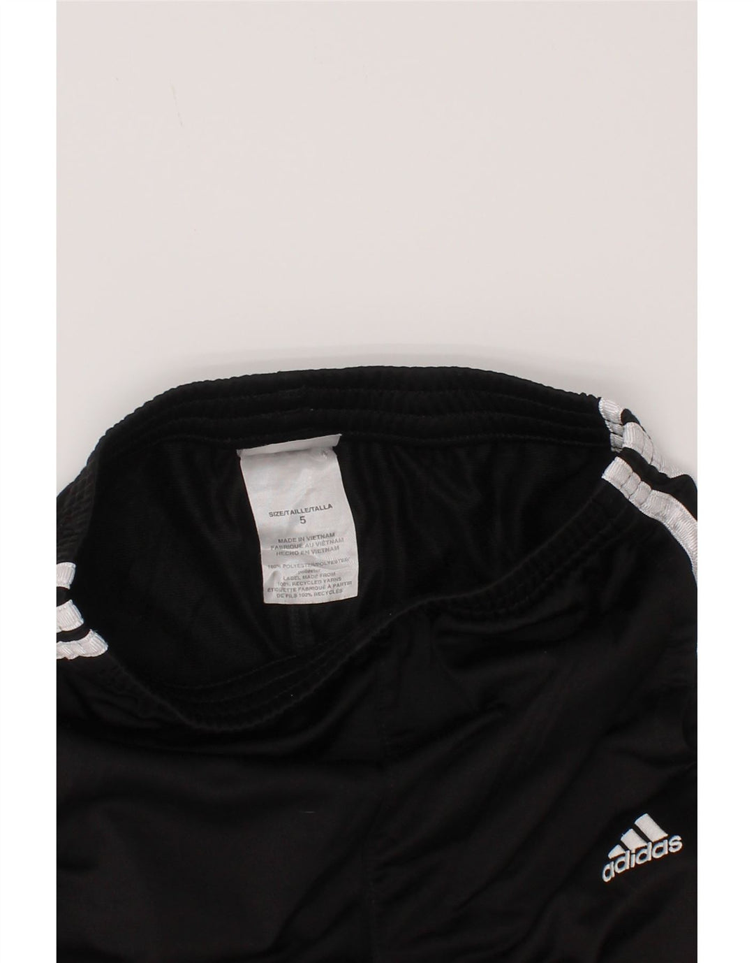 Adidas Boys Tracksuit Trousers 4-5 Years Black Polyester