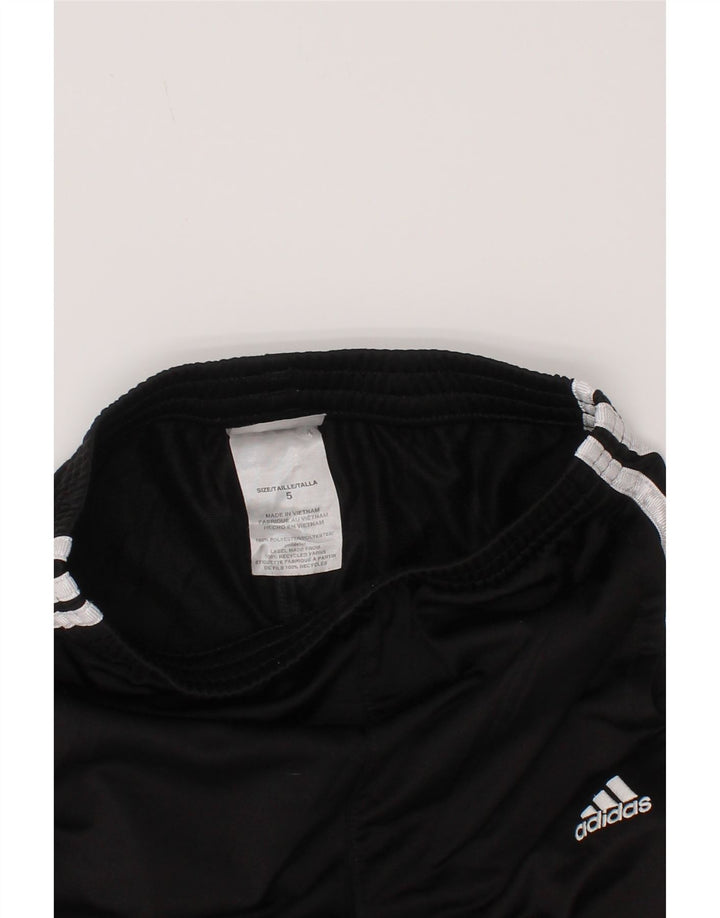Adidas Boys Tracksuit Trousers 4-5 Years Black Polyester
