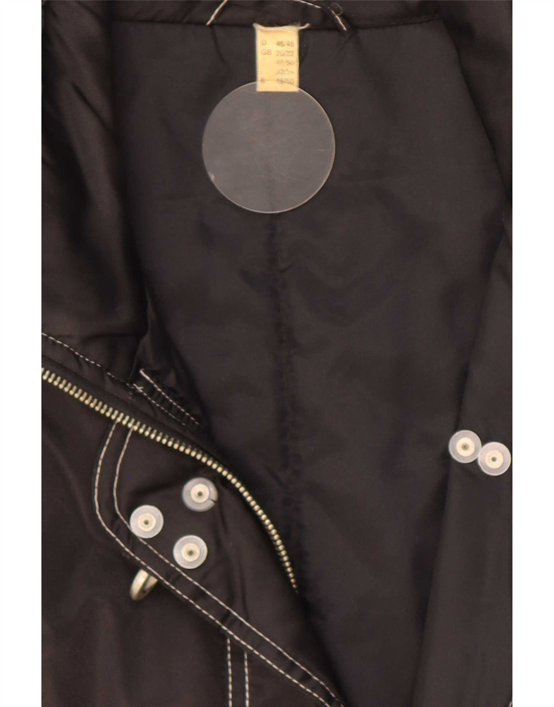 Vintage Womens Oversized Utility Gilet UK 20/22 XL Black Polyamide