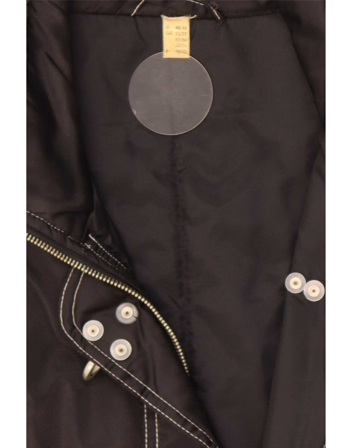 Vintage Womens Oversized Utility Gilet UK 20/22 XL Black Polyamide