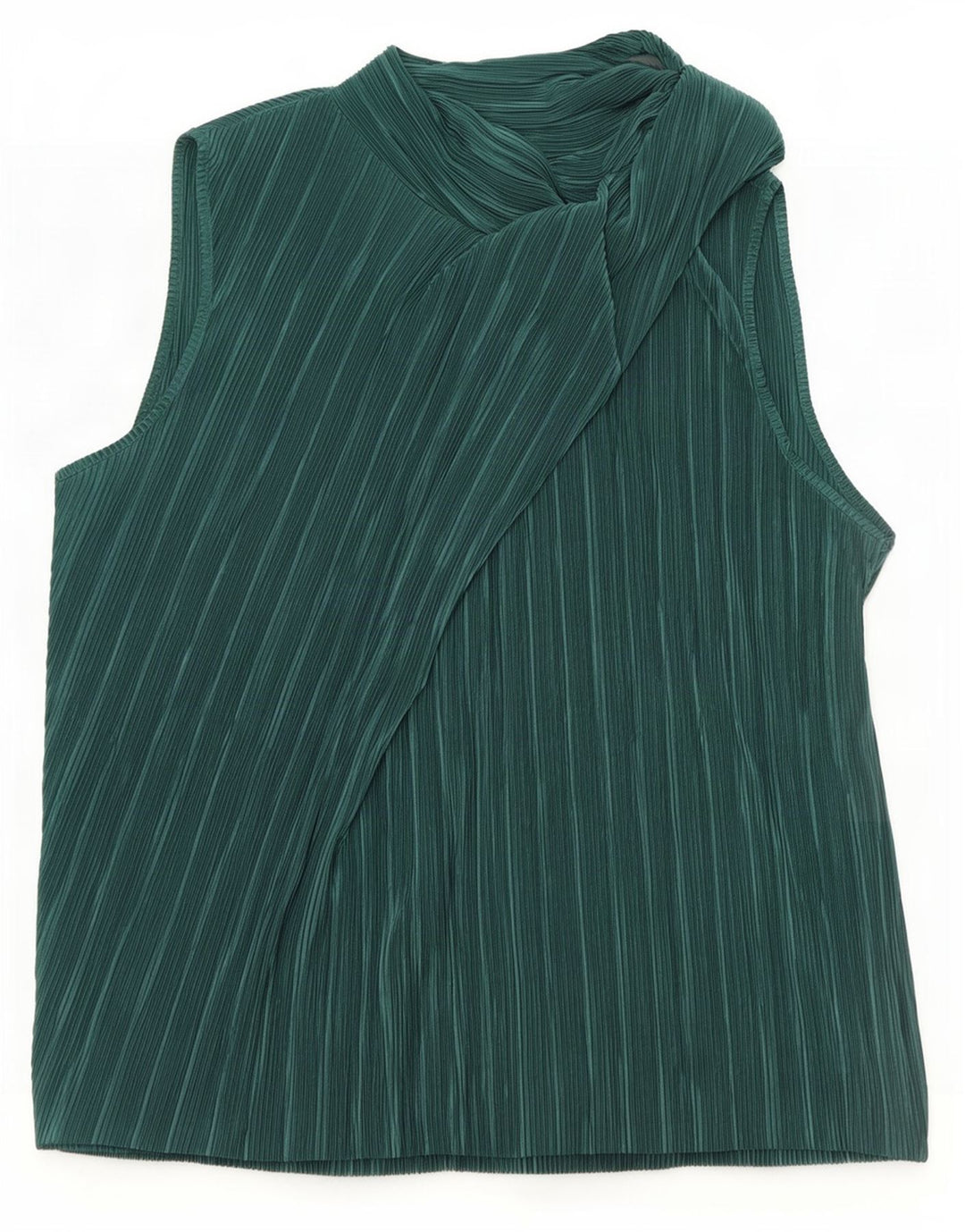 Zara Womens Sleeveless Blouse Top UK 14 Large Green Striped Polyester