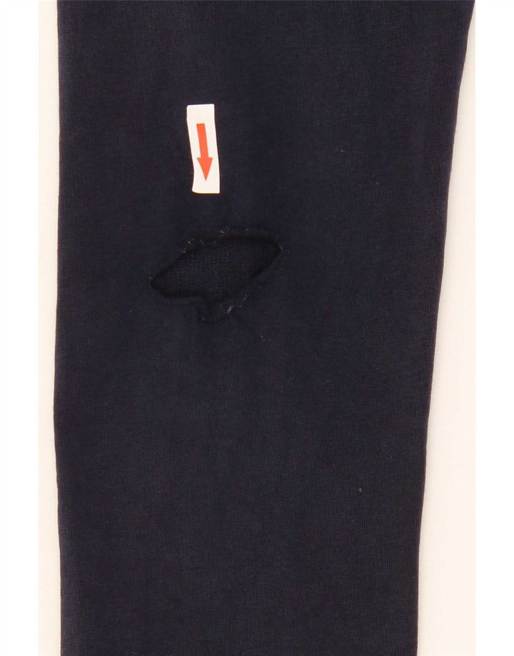 Marks & Spencer Womens Tracksuit Top Jacket UK 14 Large Navy Blue Cotton
