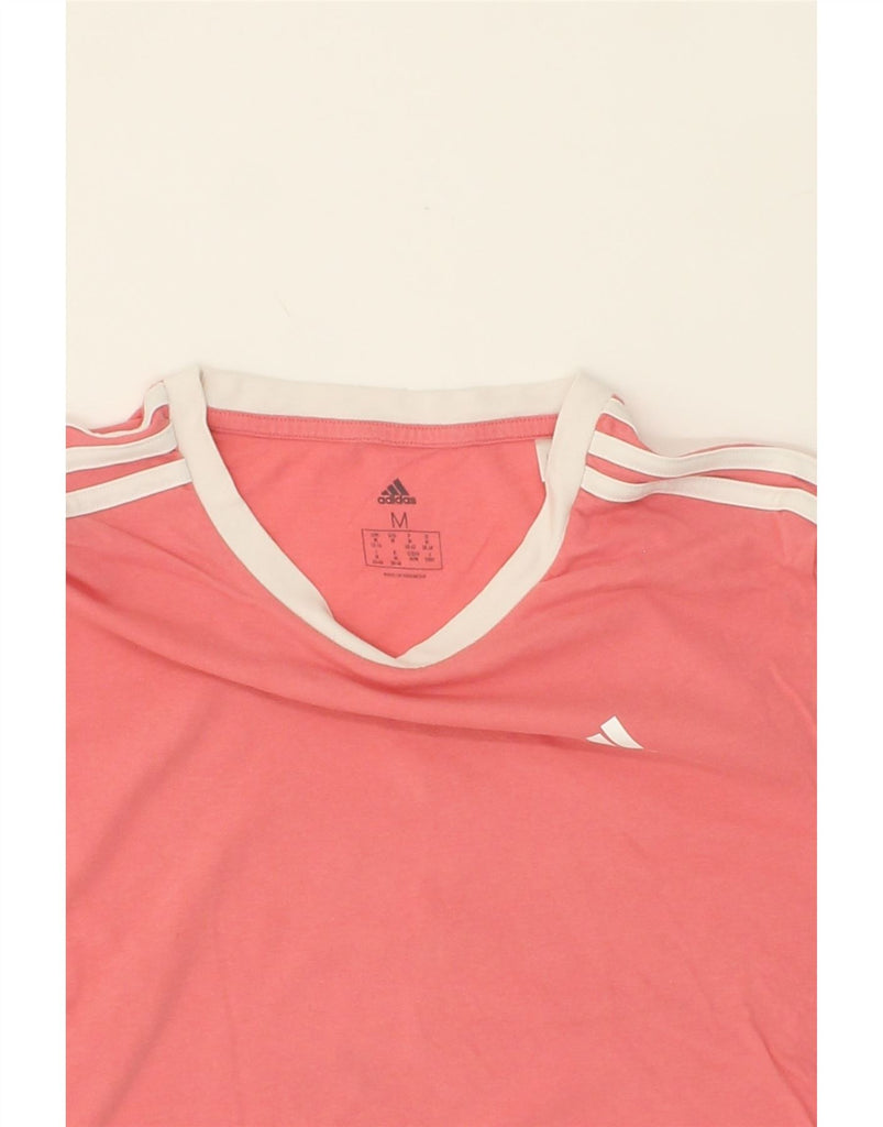 ADIDAS Womens T-Shirt Top UK 12/14 Medium Pink Cotton Vintage Adidas and Second-Hand Adidas from Messina Hembry 