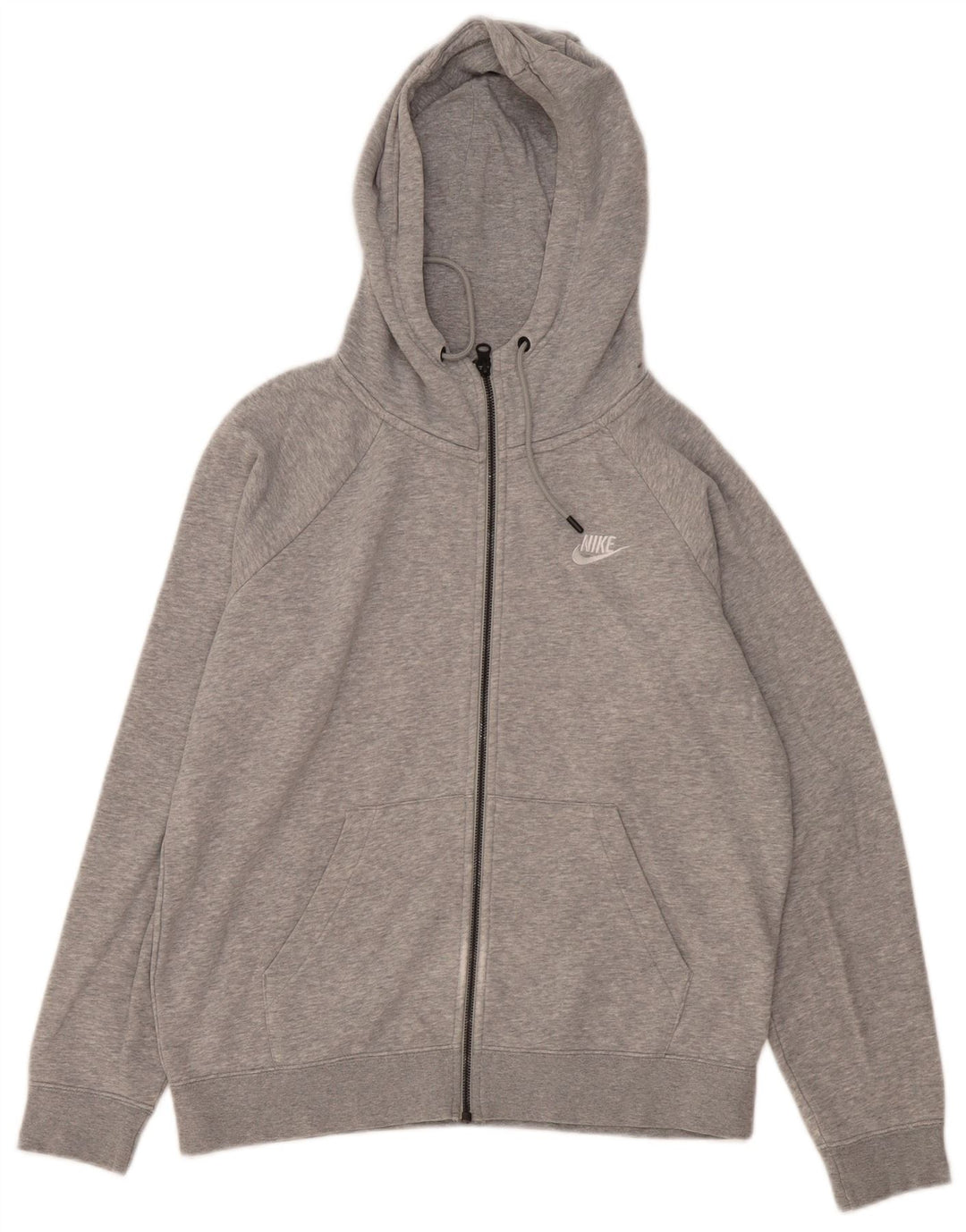 Nike Mens Zip Hoodie Sweater Medium Grey Flecked