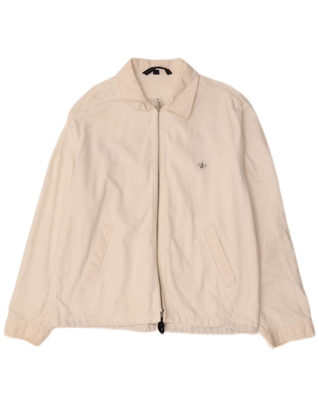 MURPHY & NYE Mens Bomber Jacket UK 40 Large White Cotton