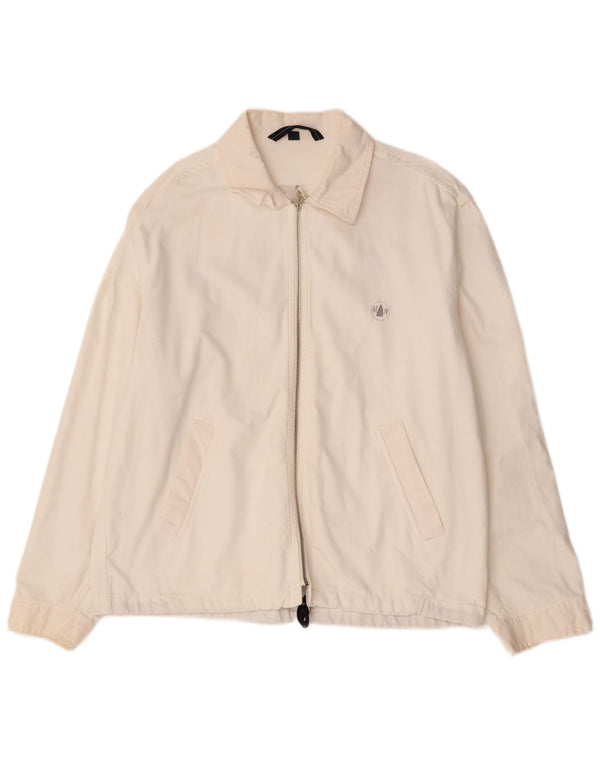 MURPHY & NYE Mens Bomber Jacket UK 40 Large White Cotton