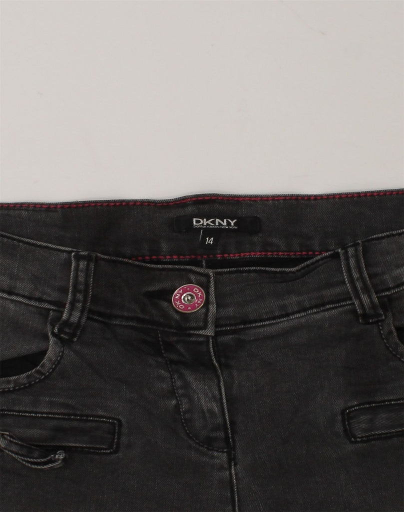 DKNY Girls Skinny Jeans 13-14 Years W30 L32  Black Cotton | Vintage Dkny | Thrift | Second-Hand Dkny | Used Clothing | Messina Hembry 