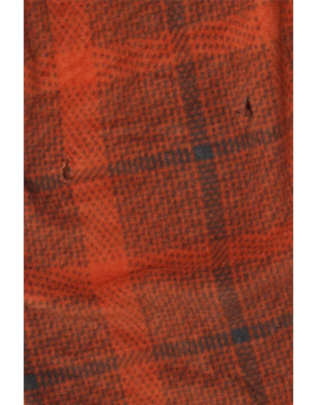 O'Neill Mens Fleece Shirt Large Orange Check Polyester