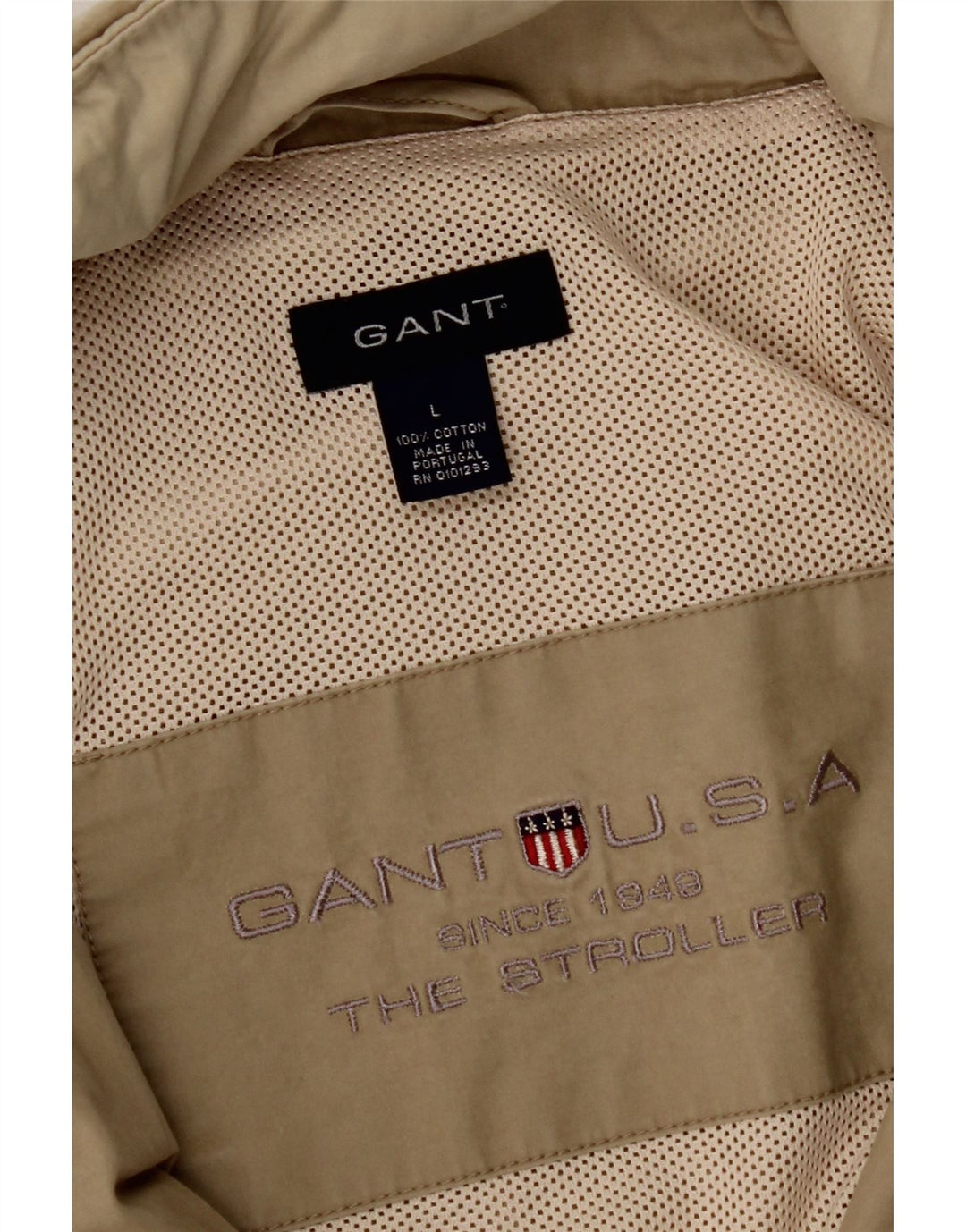 GANT Mens Hooded Utility Jacket UK 40 Large Beige Cotton