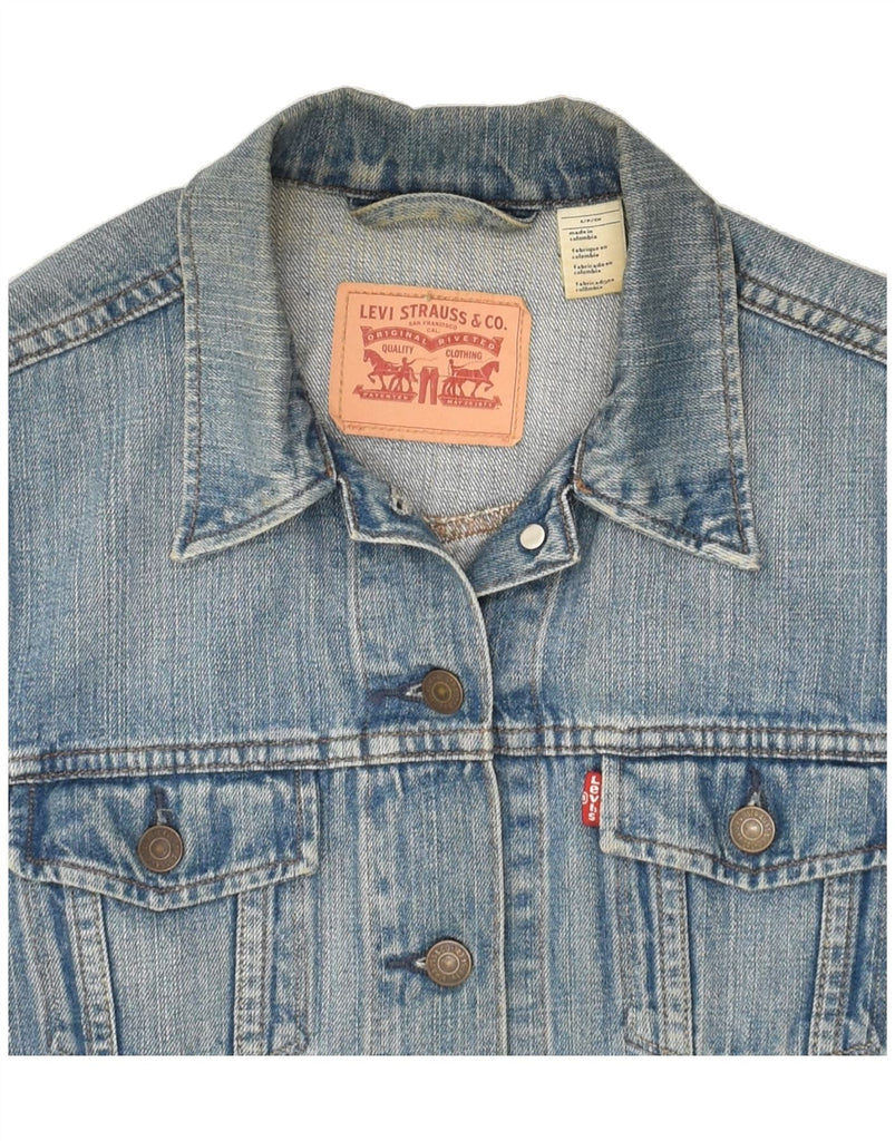 LEVI'S Womens Denim Jacket UK 10 Small Blue Cotton | Vintage Levi's | Thrift | Second-Hand Levi's | Used Clothing | Messina Hembry 