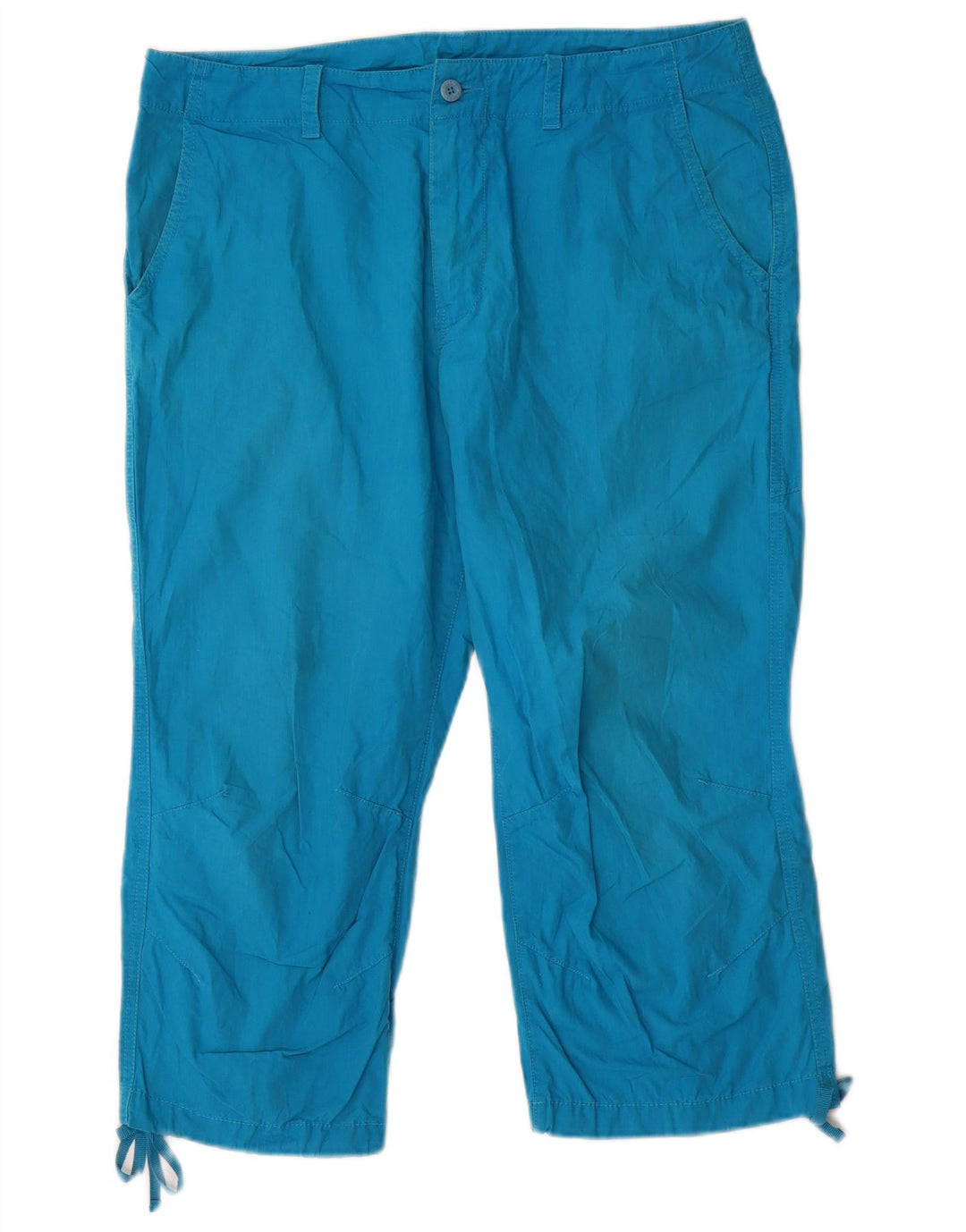 KAPPA Womens Perfect Fit Straight Capri Trousers IT 48 XL W34 L20 Blue