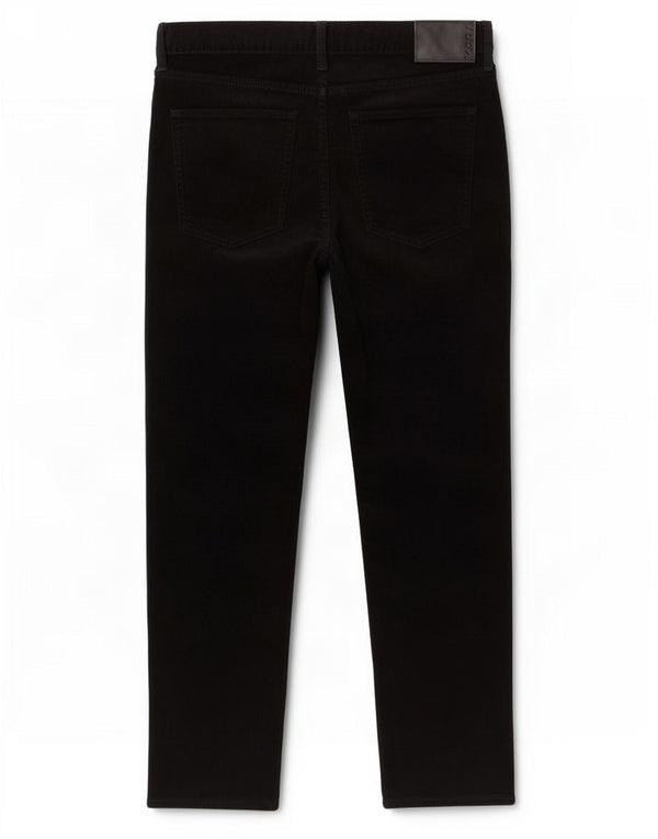 Marks & Spencer Mens Straight Corduroy Trousers W40 L29 Black Cotton