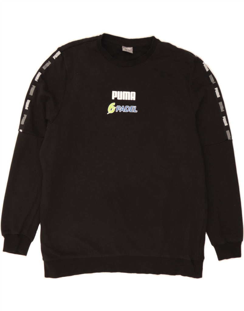 PUMA Mens Graphic Sweatshirt Jumper XL Black Vintage Puma and Second-Hand Puma from Messina Hembry 